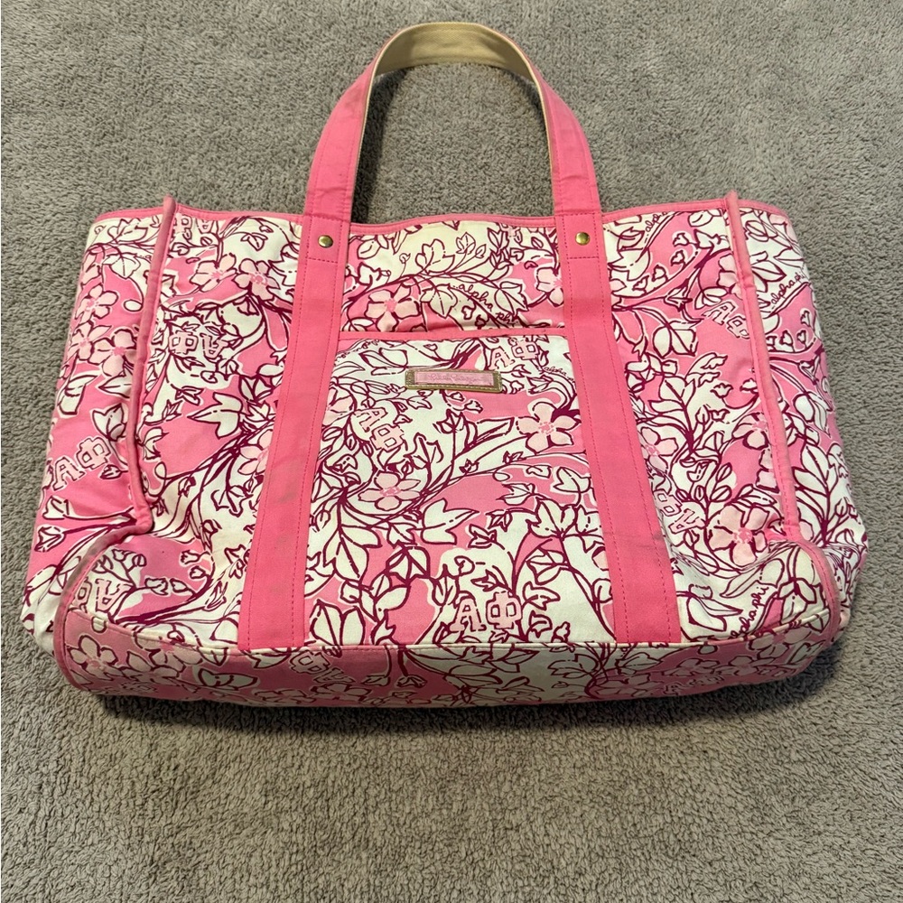 Lilly Pulitzer Pink Floral Tote Bag